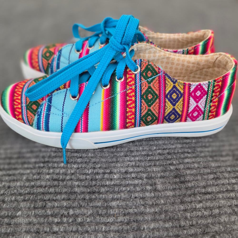 Inkkas Bluebird Peruvian Low-Top Multicolor Lace-Up  Sneakers Women's 8/Men's 6 - Picture 4 of 10